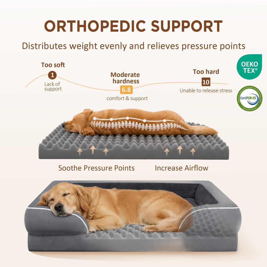 Comfort Expression Waterproof Orthopedic Dog Beds for Extra Large Dog