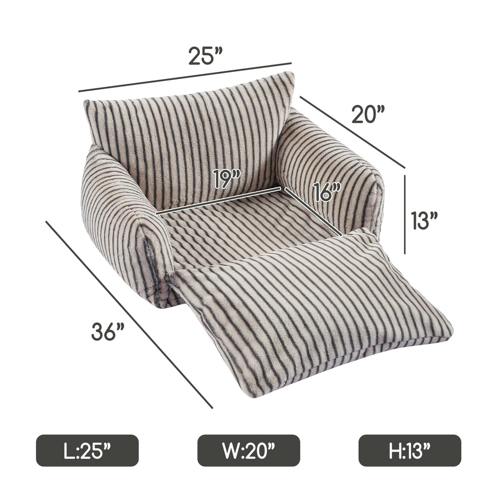 Hollypet Cat Bed Small Dog Orthopedic Couch Beds for Pets up to 20 lbs