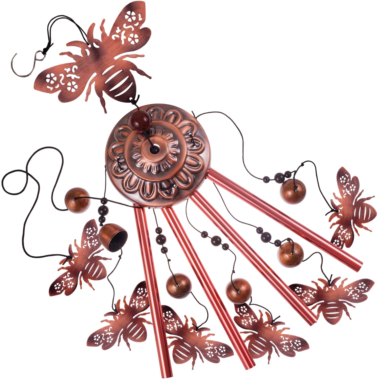 Outdoor Bees Wind Chimes, Gifts for Mom & Grandma & Family, Music Wind Catcher, Mobile Bee Ornaments, Memorial Windchime, Blessing Wind Bells for Indoor,Home,Balcony,Lawn,Tree,Yard, Garden Decoration