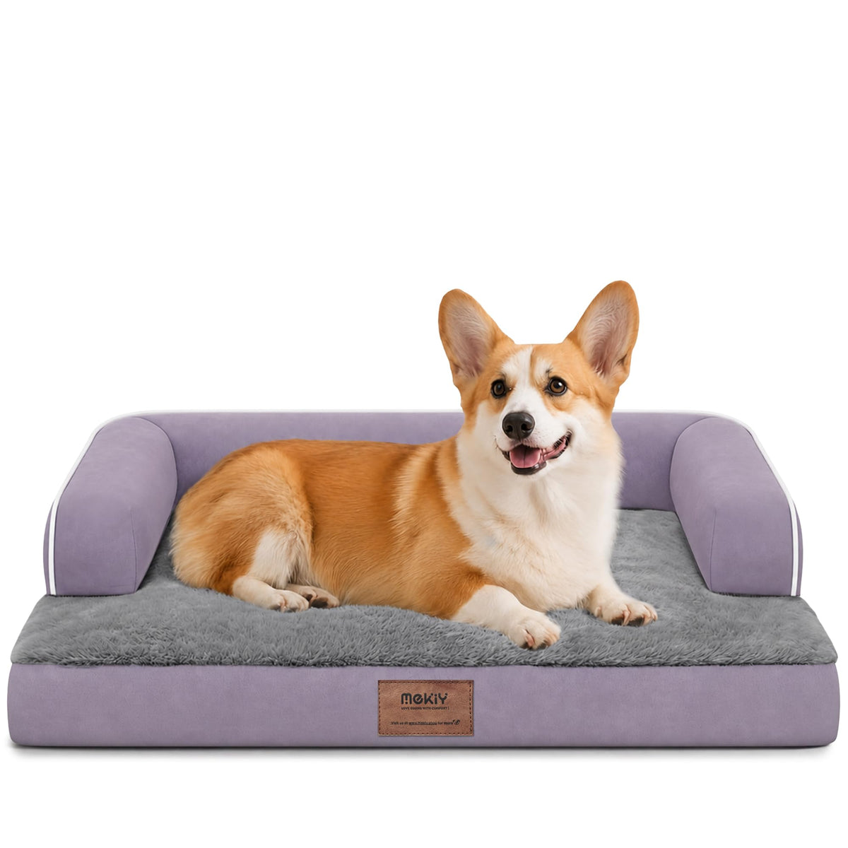 MEKIY Orthopedic Waterproof Dog Bed with Bolster for Extra Large Size Dogs