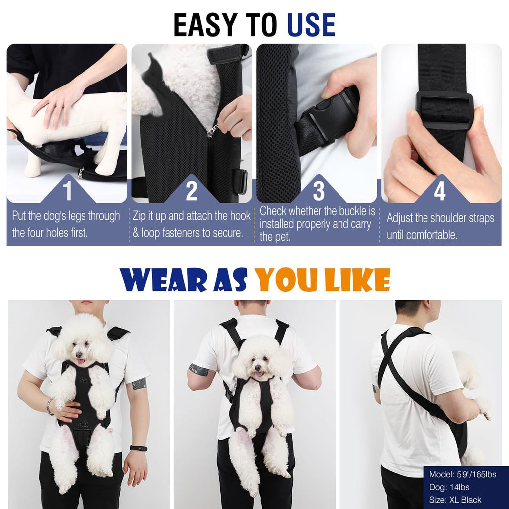 Pawaboo Pet Front Carrier Backpack for Small Medium Dogs
