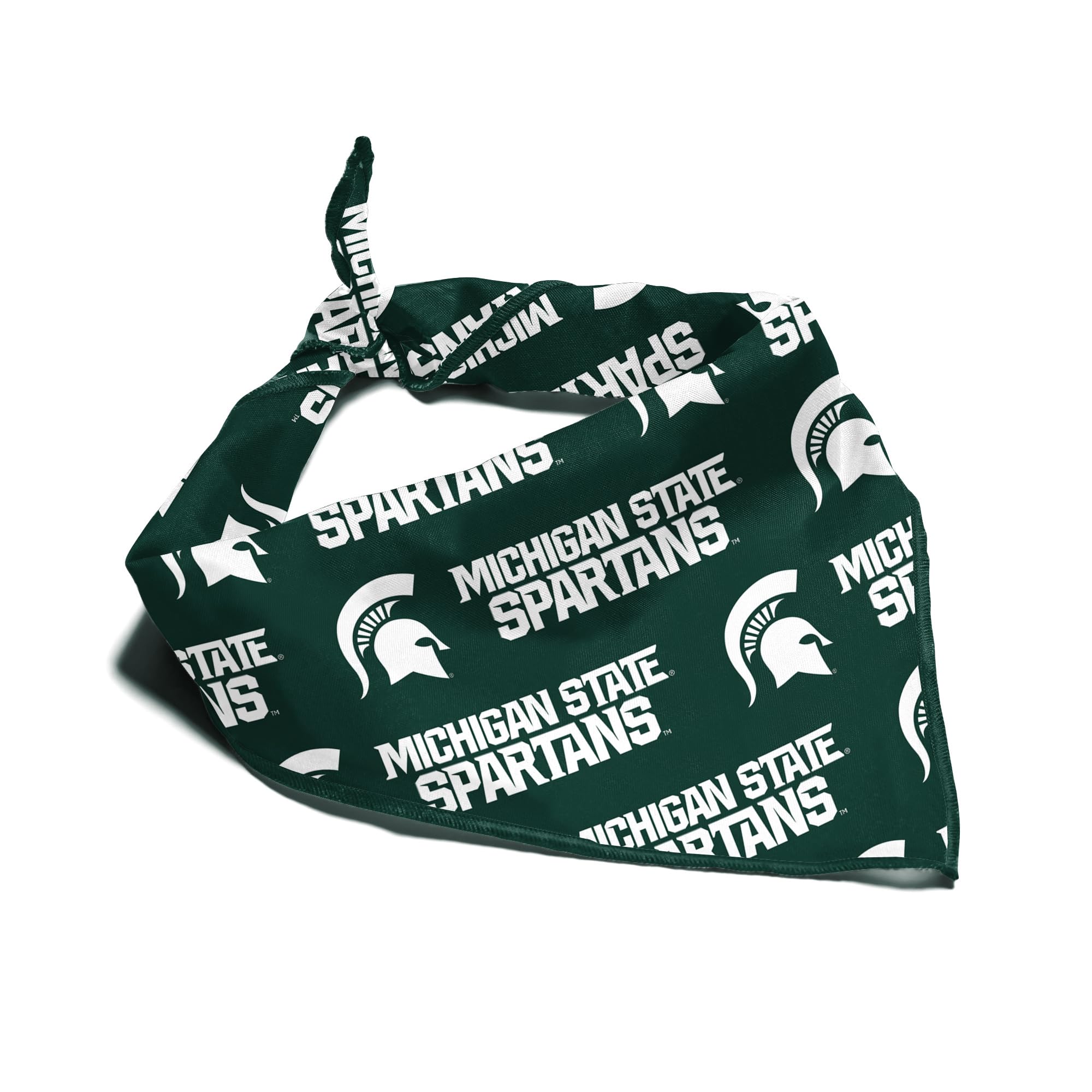 Michigan State Spartans Officially Licensed Bandana for Dogs and Cats | Fits Pets Great Gift Idea | Easy-to-Tie (Large, 28")