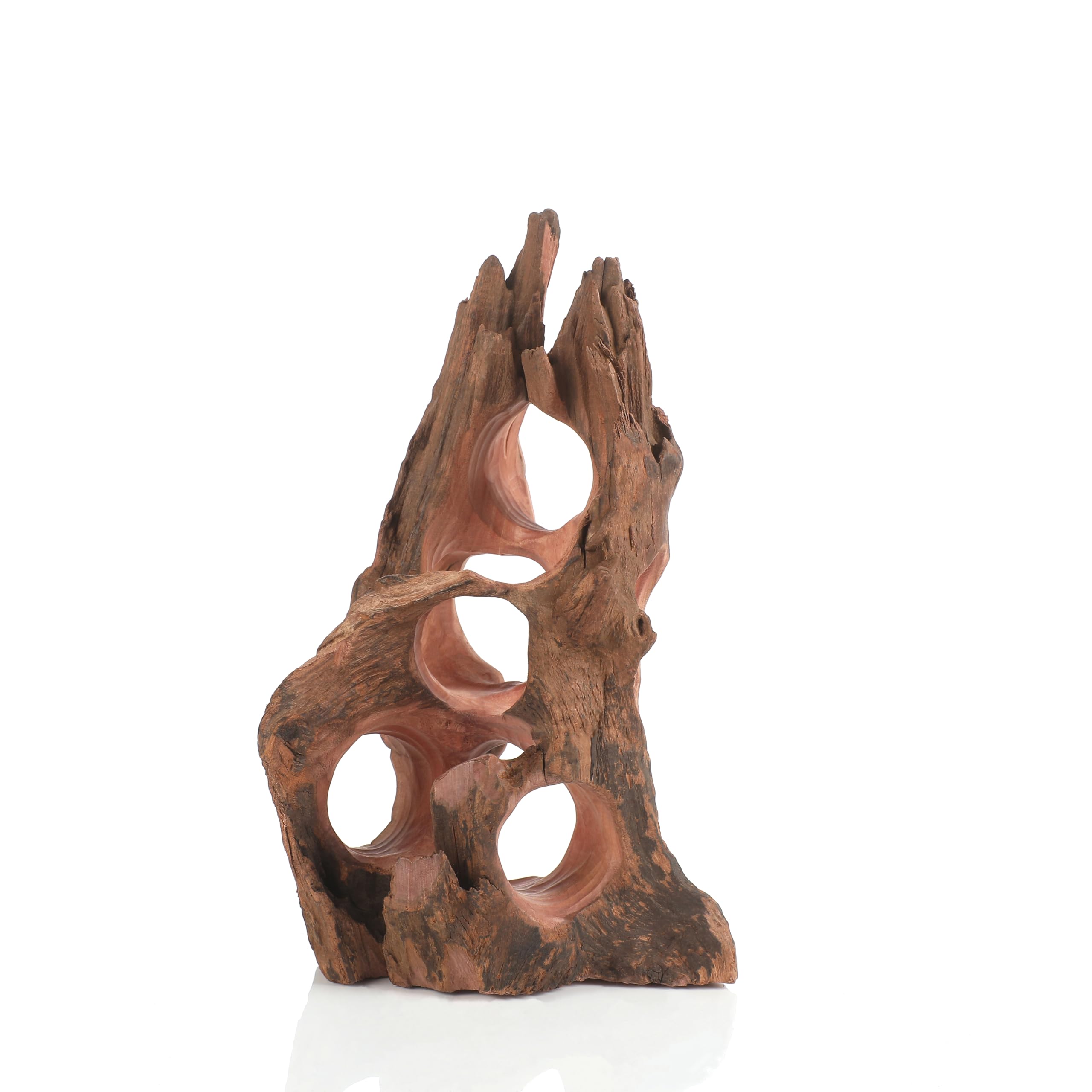 Natural Driftwood Aquarium Cave Betta Fish Hideout for Aquarium Fish Tank Decorations 10.2-11.8" -Reptile Hide-Snake Hide-Cave for Cichlids Habitat Shelter for Crayfis