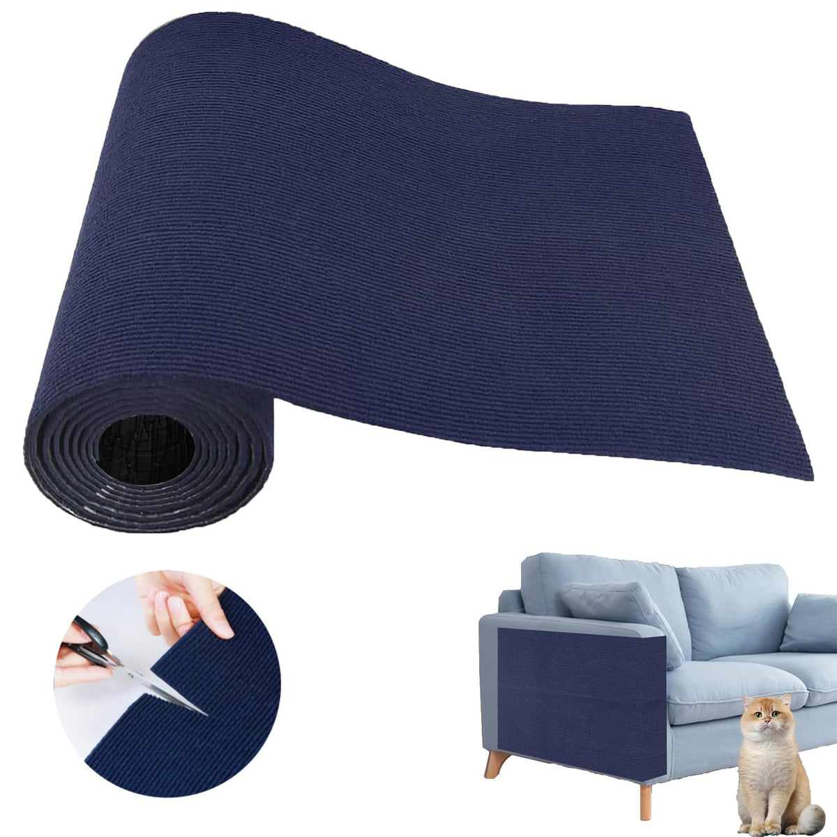 SREBAY Cat Scratch Couch Furniture Protector, Self-Adhesive Scratch Pad