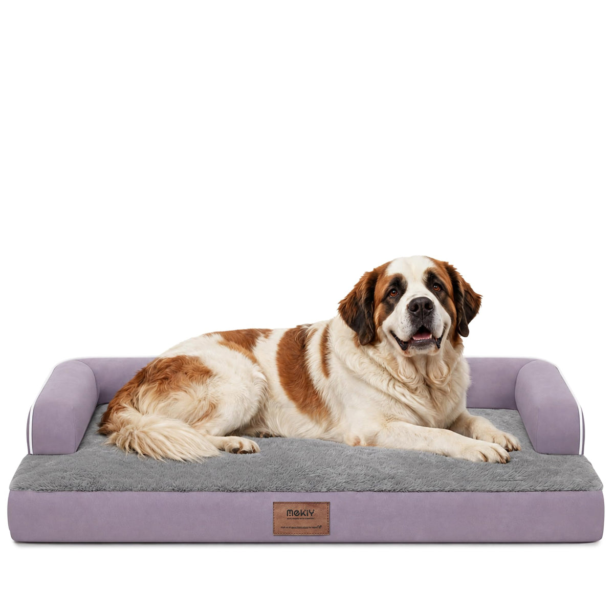 MEKIY Orthopedic Waterproof Dog Bed with Bolster for Extra Large Size Dogs