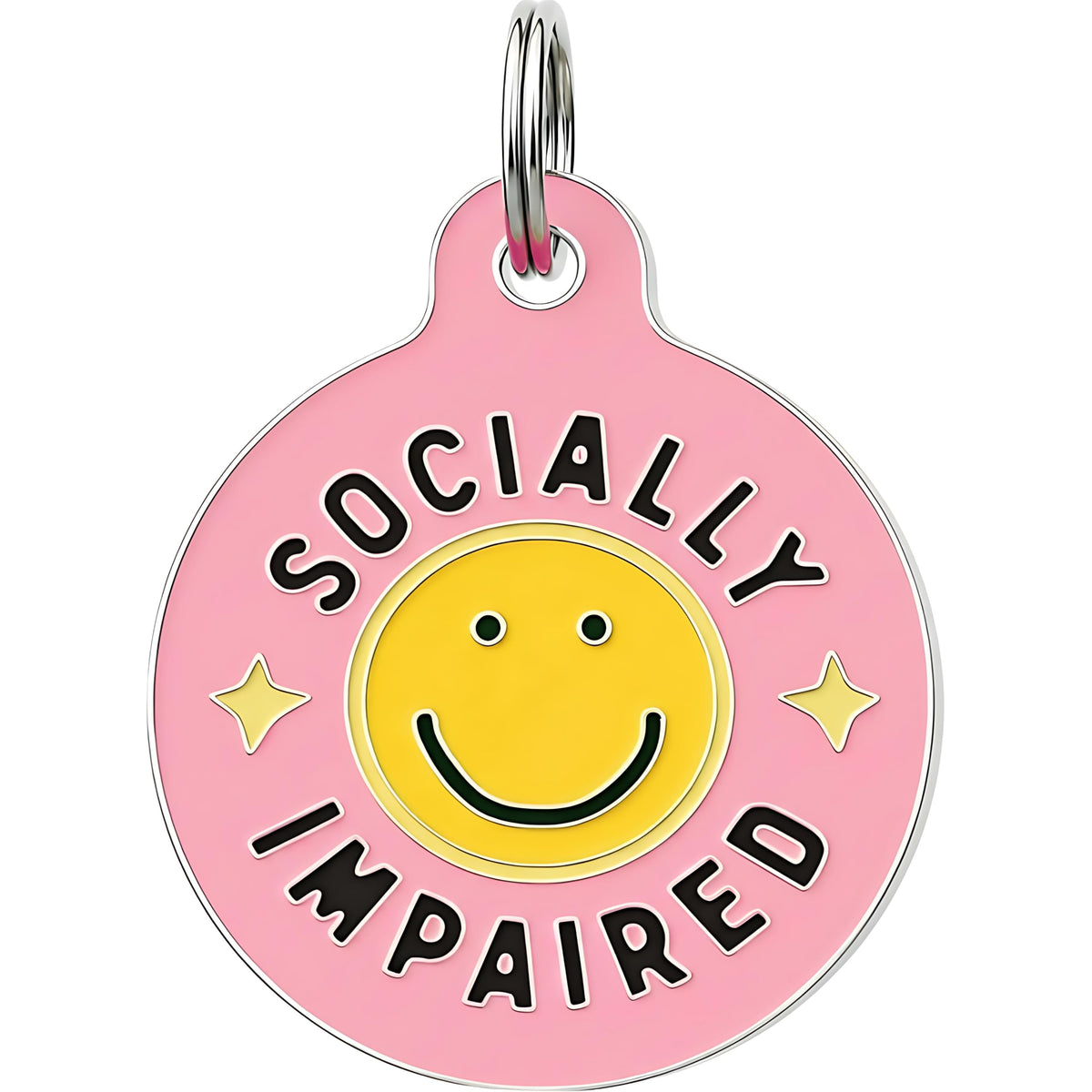 Bad Tags Personalized Dog and Cat ID Tags in 25+ Designs and 2 Sizes - 5 Lines of Custom Engraved Text - Funny Cute Personalized Pet Tags (Land Shark, Large (1.25 inch))