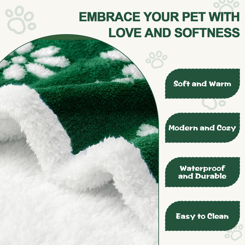 Yaning Cute Waterproof Blanket for Dog Puppy Cat, 30"x40", Green