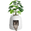 Lifewit Hidden Plant Cat Litter Box with Electric Odor Control System Black