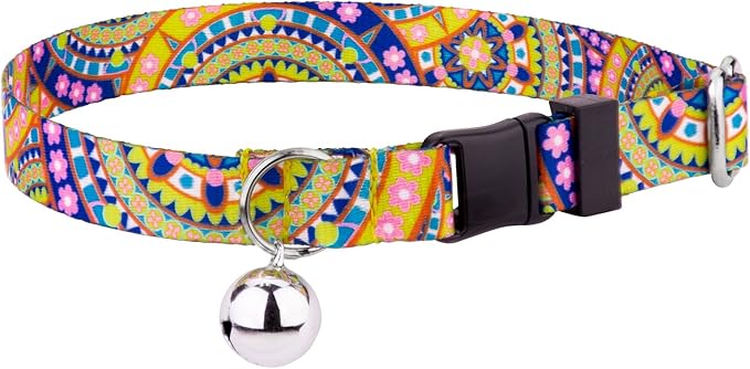 Country Brook Petz - Sky Mandala Cat Collar - Groovy Collection Featuring Far Out Designs