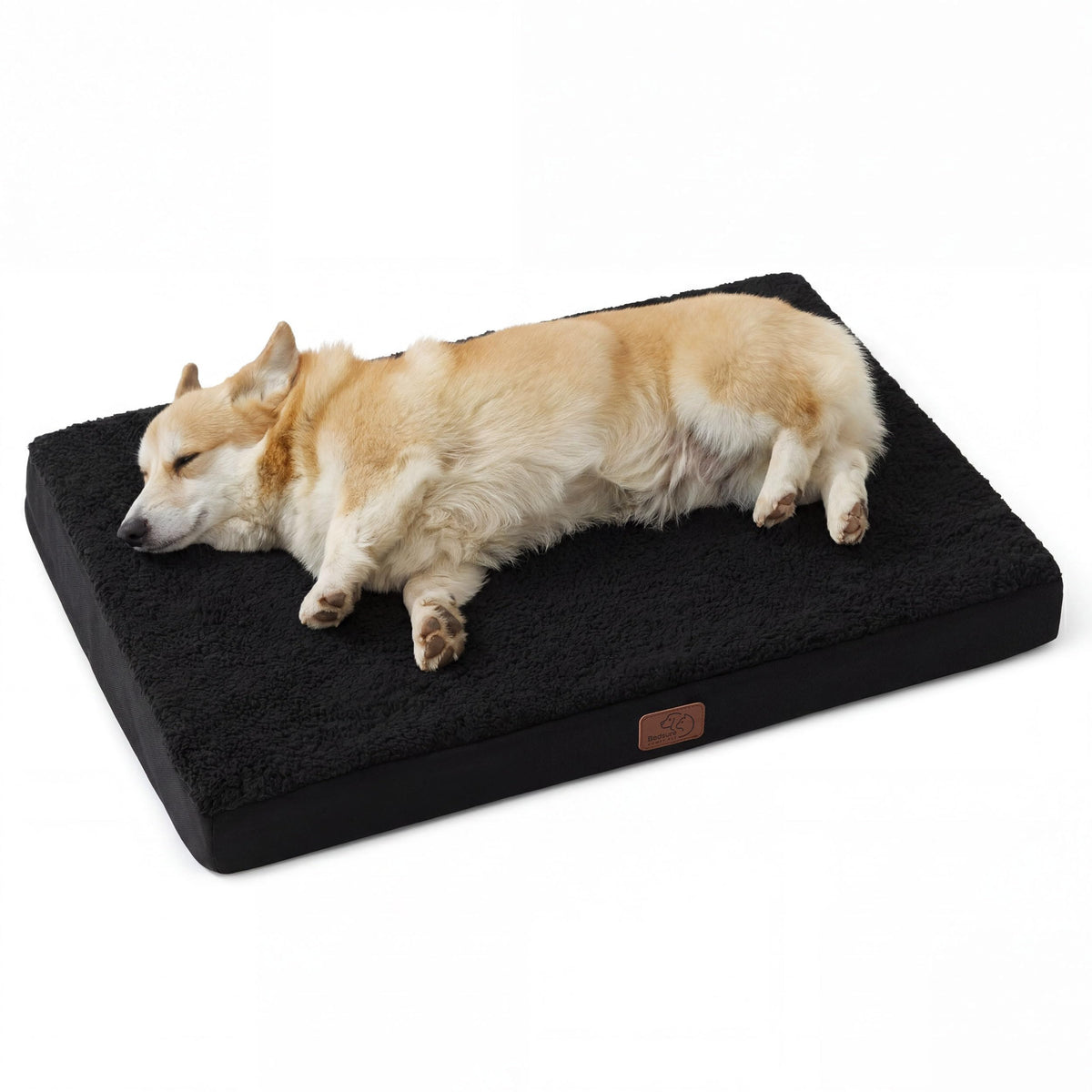 Bedsure Small Dog Bed, Cat Puppy Bed with Comfy Sherpa, 24"x16" Dark Grey