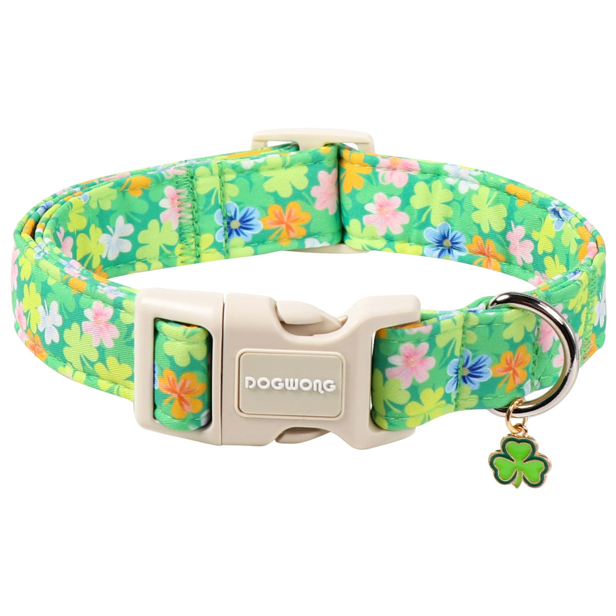 DOGWONG Blue Heart Dog Collar, Cute Valentine Collar, Valentine's Day Dog Collar with Strong Plastic Buckle for Small Medium Large Dogs,M