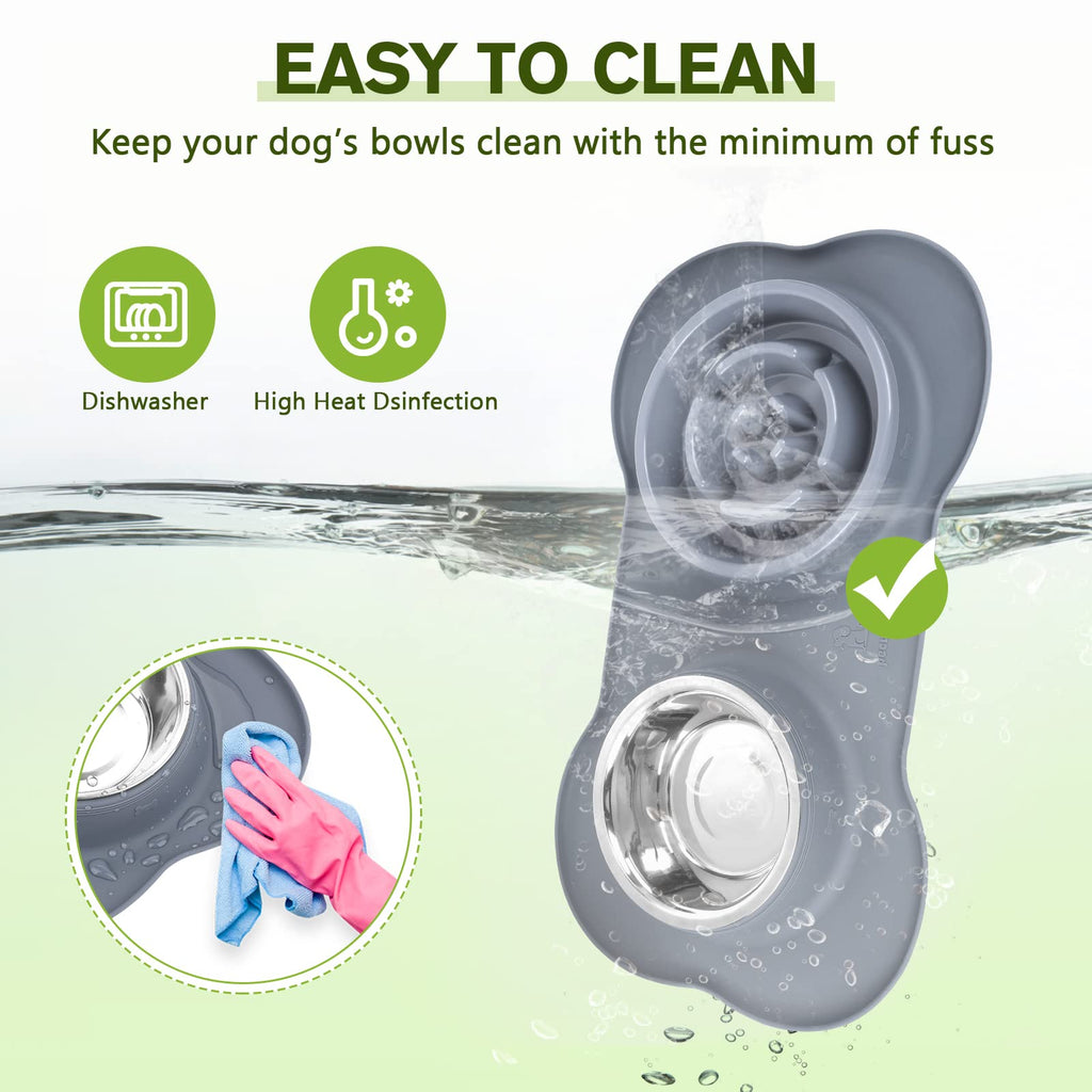 Pecute Slow Feeder Dog Bowls to Slow Down Eating, Dog Slow Feeder Bowl