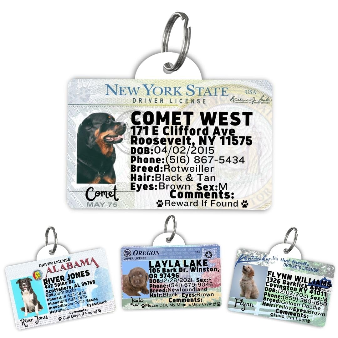 Dog Tags Personalized, Dog ID License Tag for Pets (Washington, Tag)