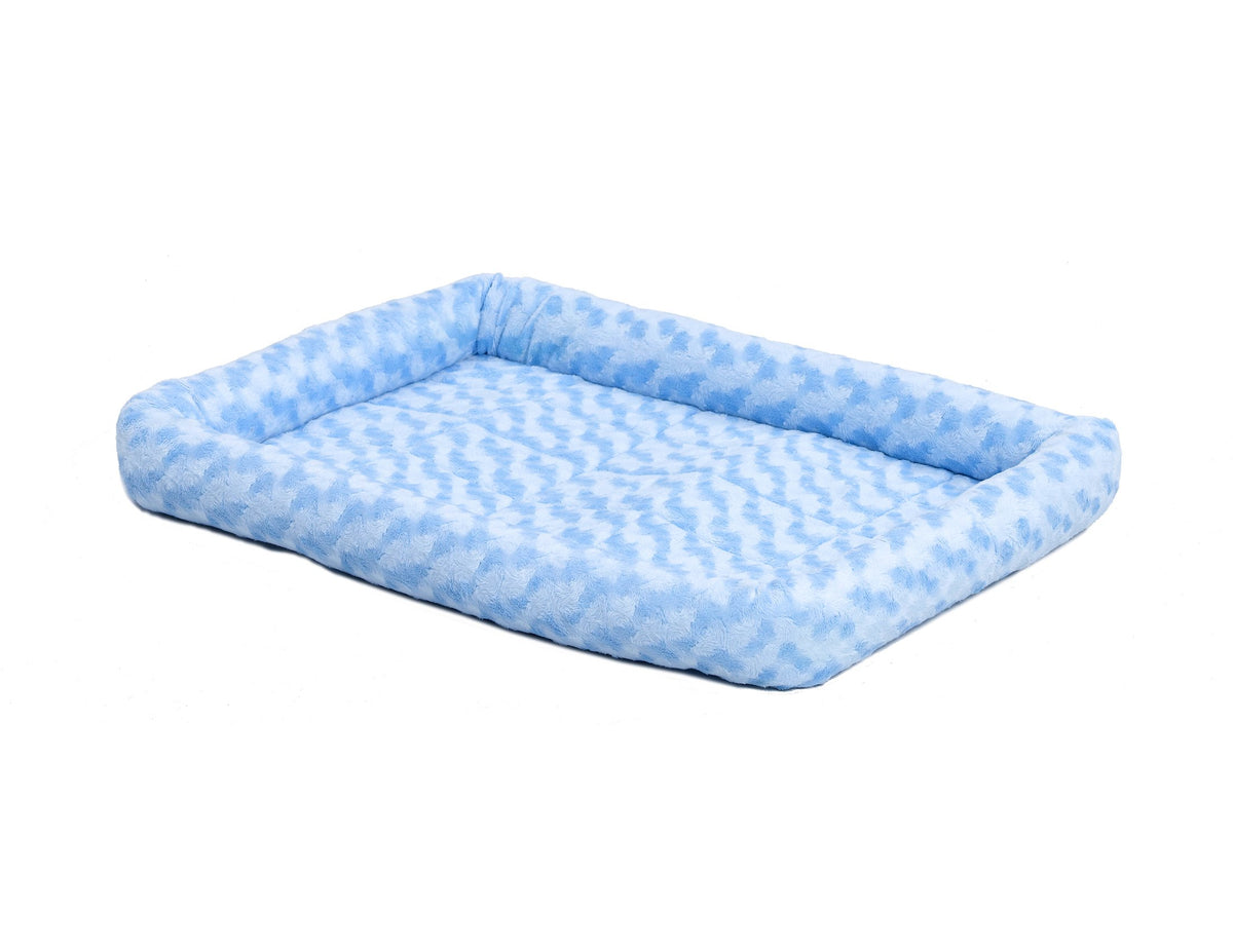 MidWest Homes for Pets QuietTime XXS Dog Bed - White Fleece Bolster, Ultra-Soft and Machine Washable, Fits 18-Inch Crates and Carriers, for Small Dogs and Cats