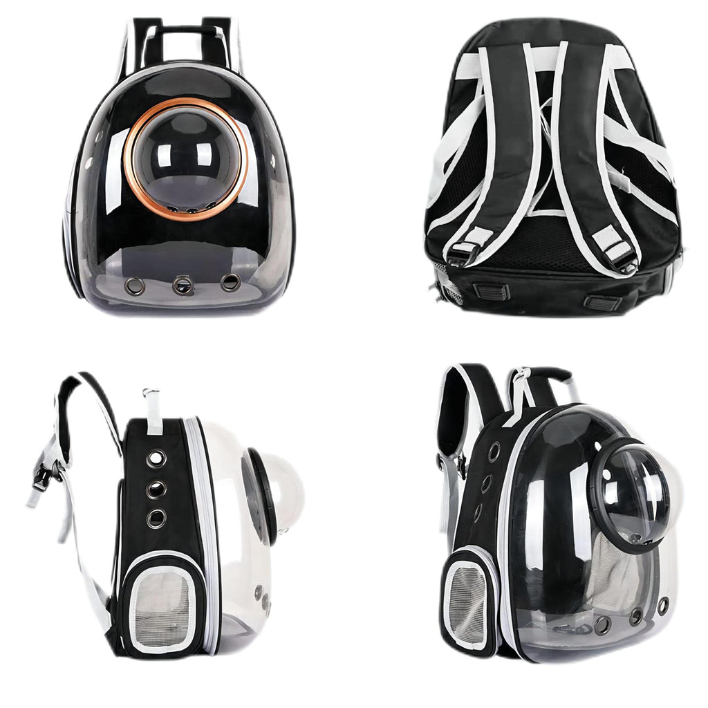 Sipobuy Pet Space Capsule Backpack, Small Medium Cat Puppy Dog Carrier, Transparent Breathable Heat Proof, Pet Carrier for Travel Hiking Walking Camping, Pink