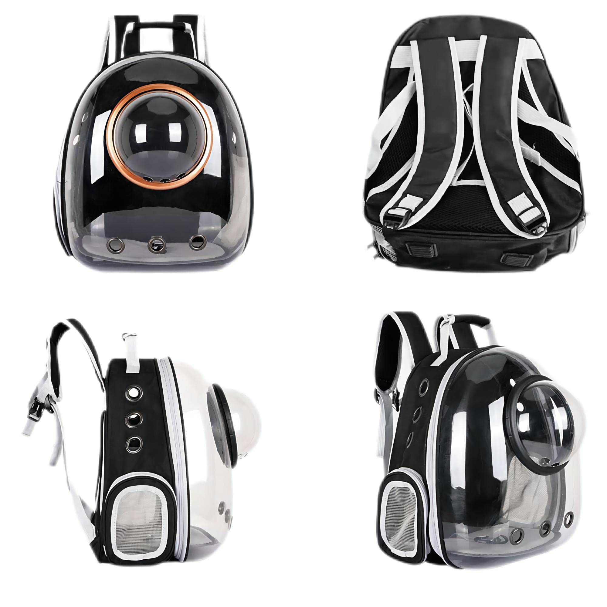 Sipobuy Pet Space Capsule Backpack, Small Medium Cat Puppy Dog Carrier, Transparent Breathable Heat Proof, Pet Carrier for Travel Hiking Walking Camping, Pink