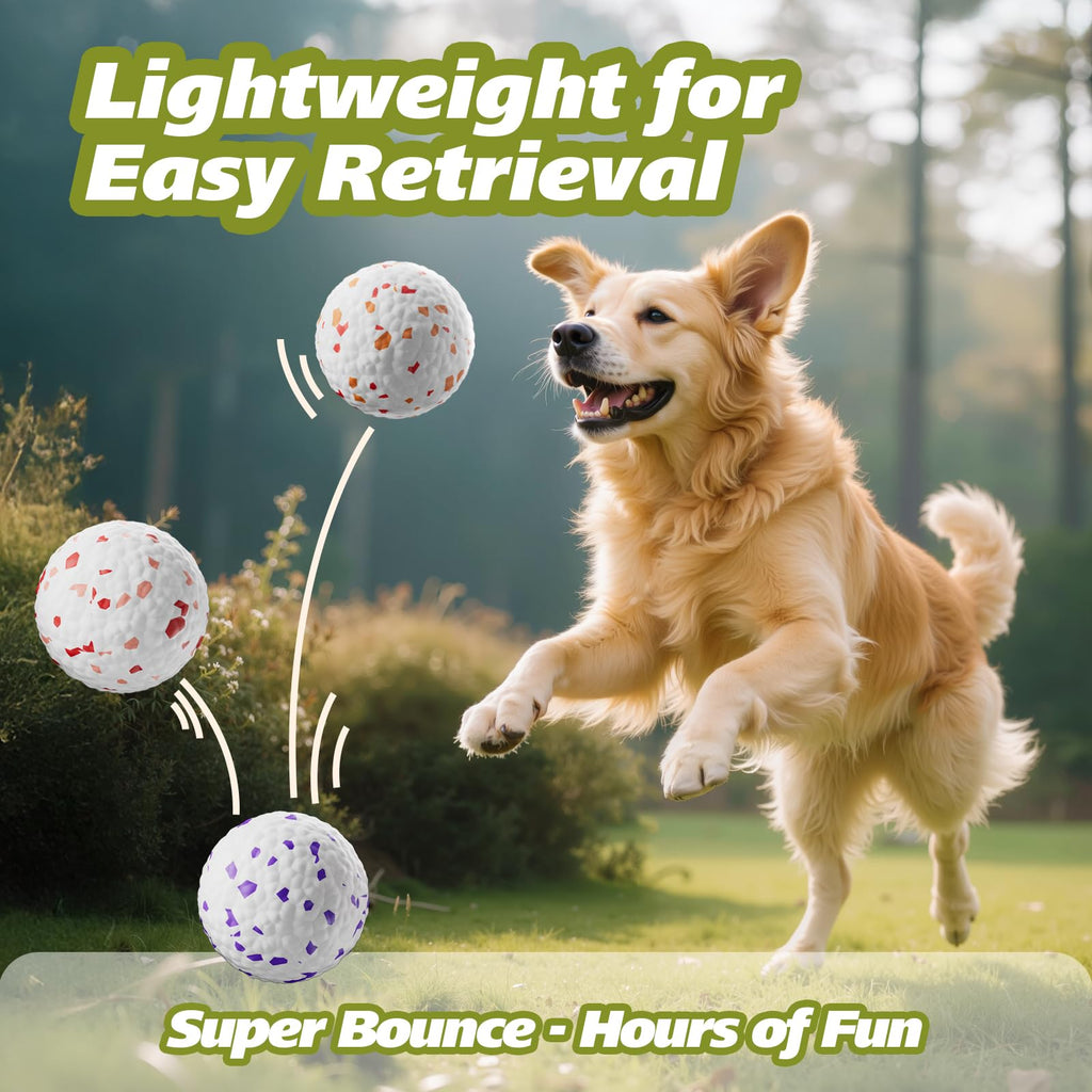 FOXMM E-TPU Dog Balls 3 Pack - Interactive Tennis Balls Alternative