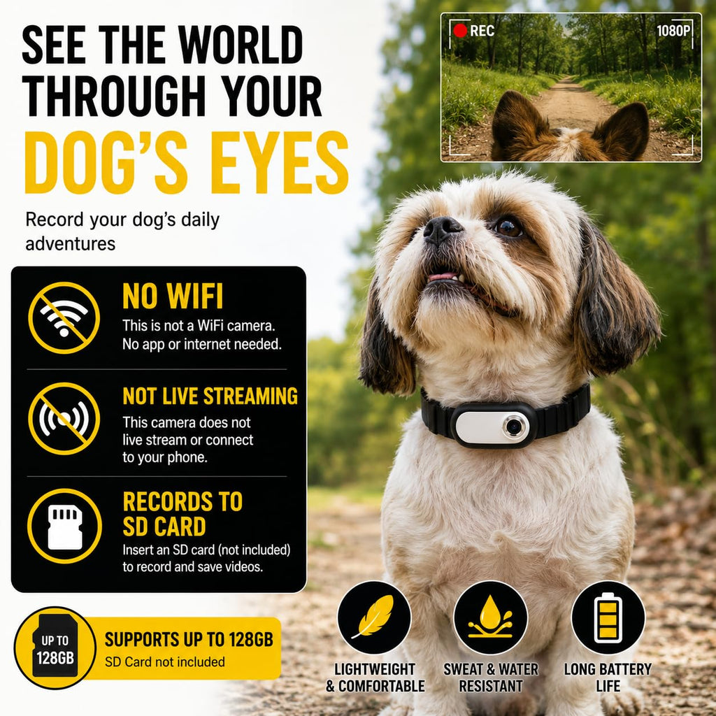 TOYDYLAN Dog & Cat Collar Camera for Small Dogs & Cats