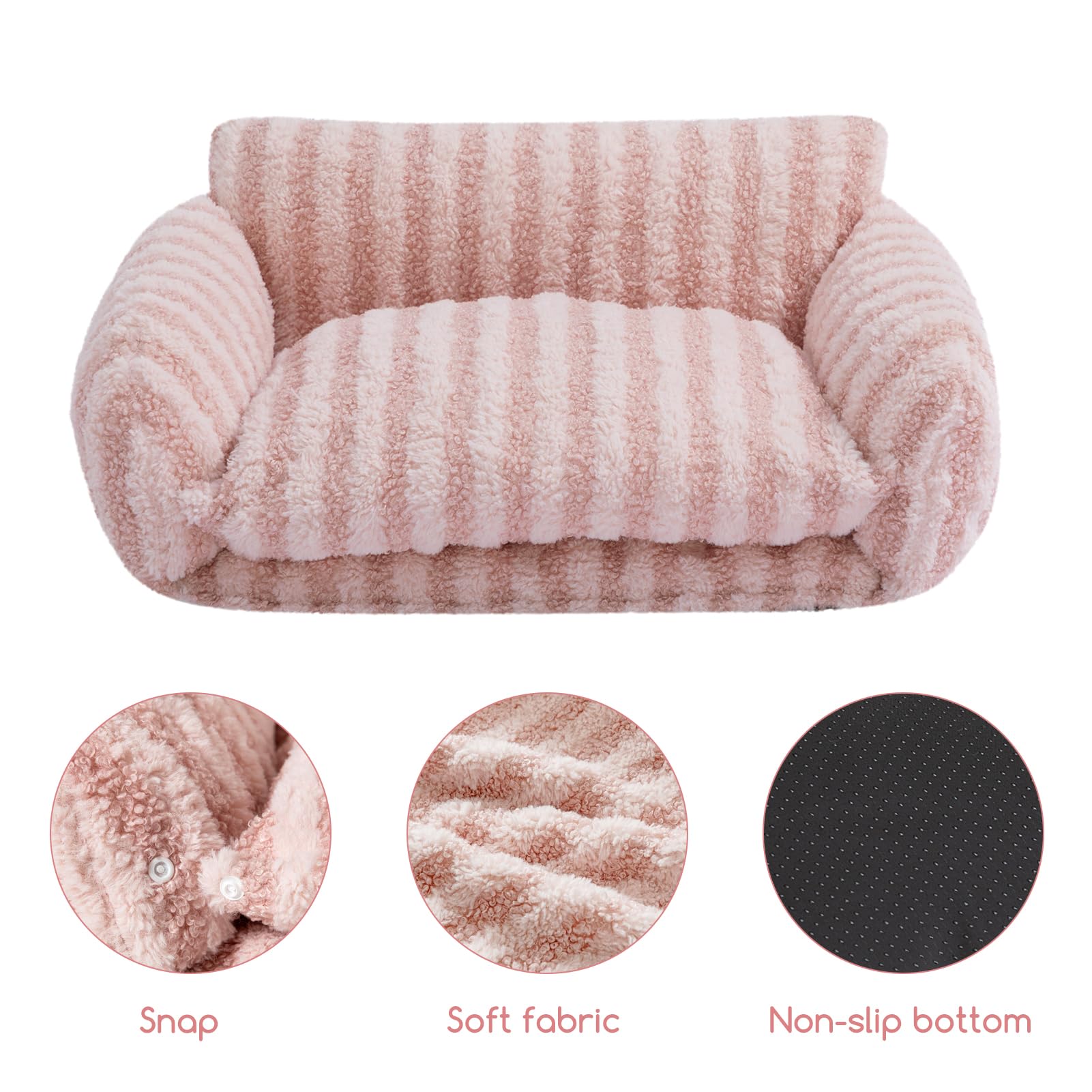 Hollypet Cat Bed Small Dog Orthopedic Couch Beds for Pets up to 13 lbs