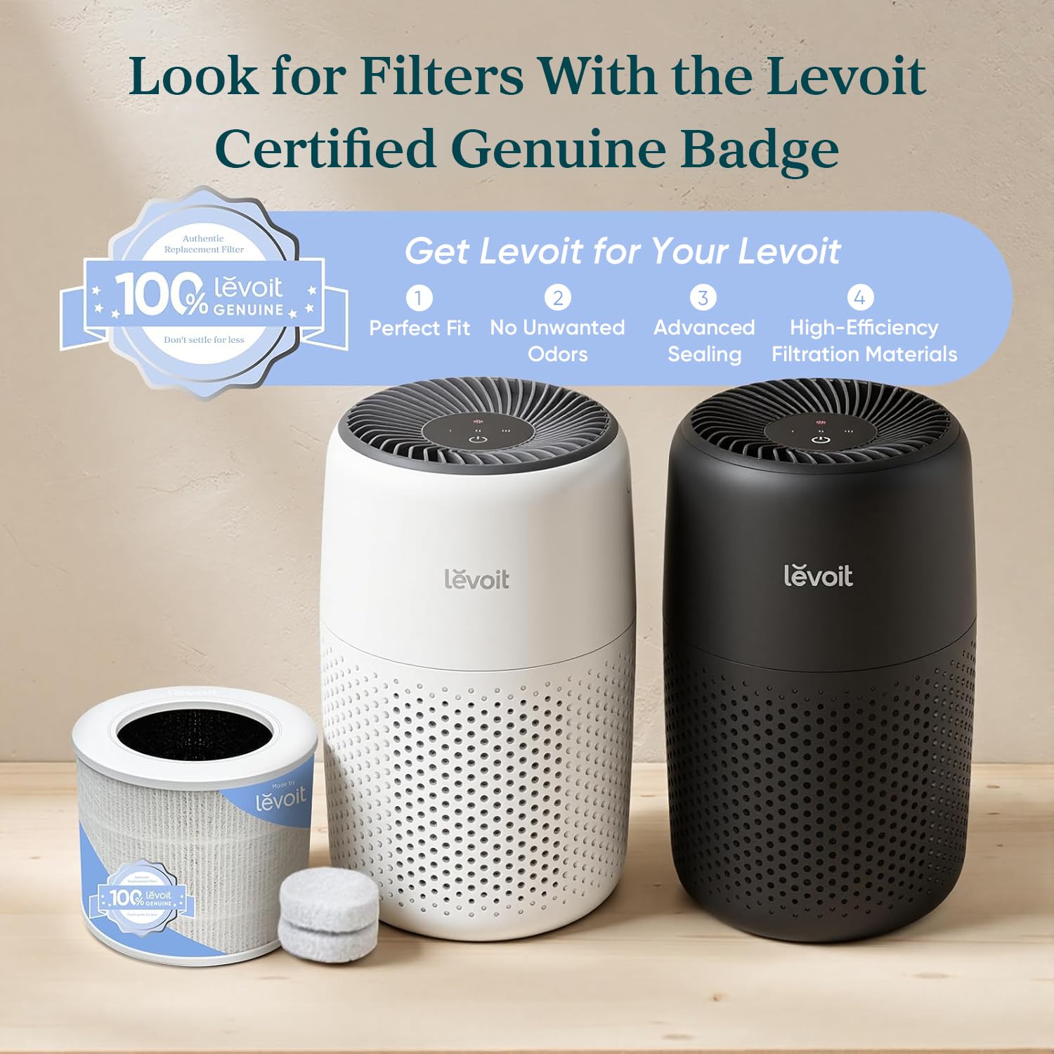 Levoit Air Purifiers for Bedroom Home Pets Dorm Room, Small Air Purifiers