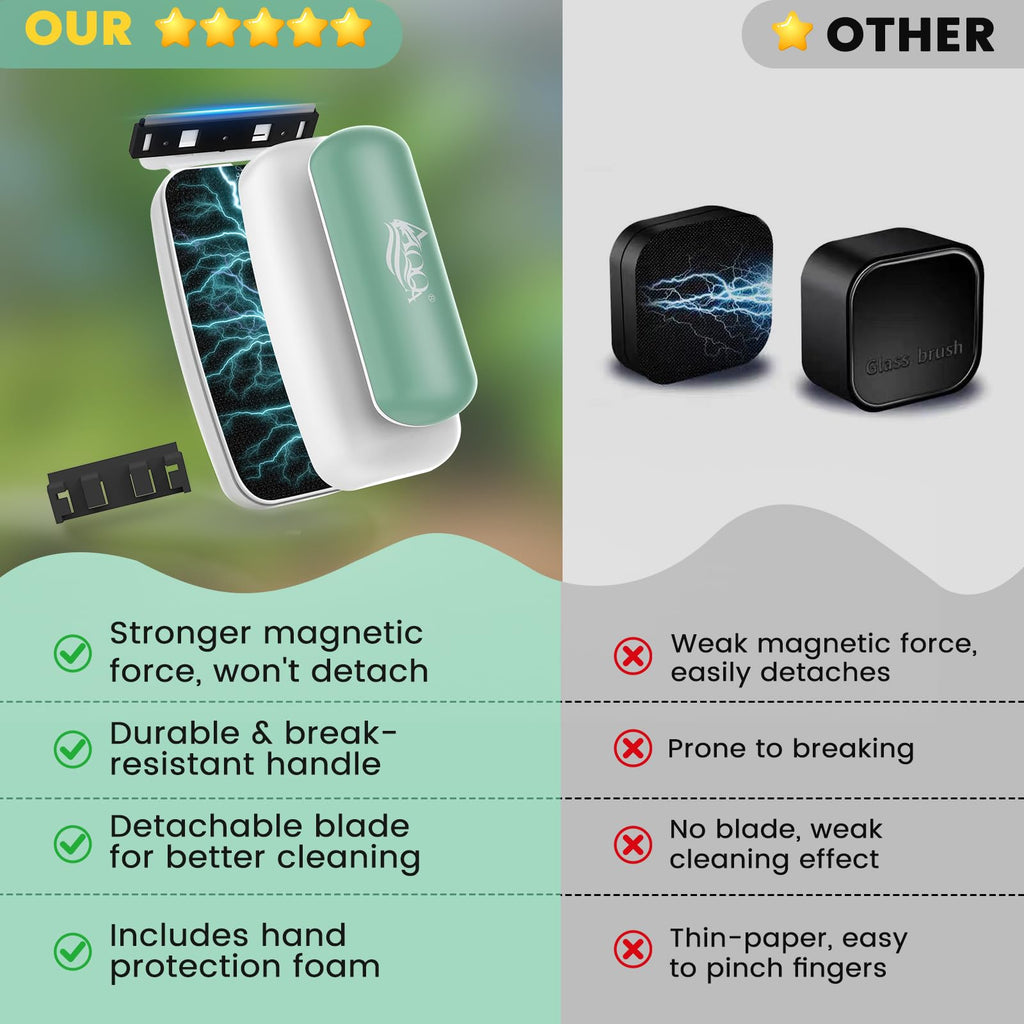 AQQA Magnetic Aquarium Glass Cleaner L,Floating Fish Tank Algae Scraper