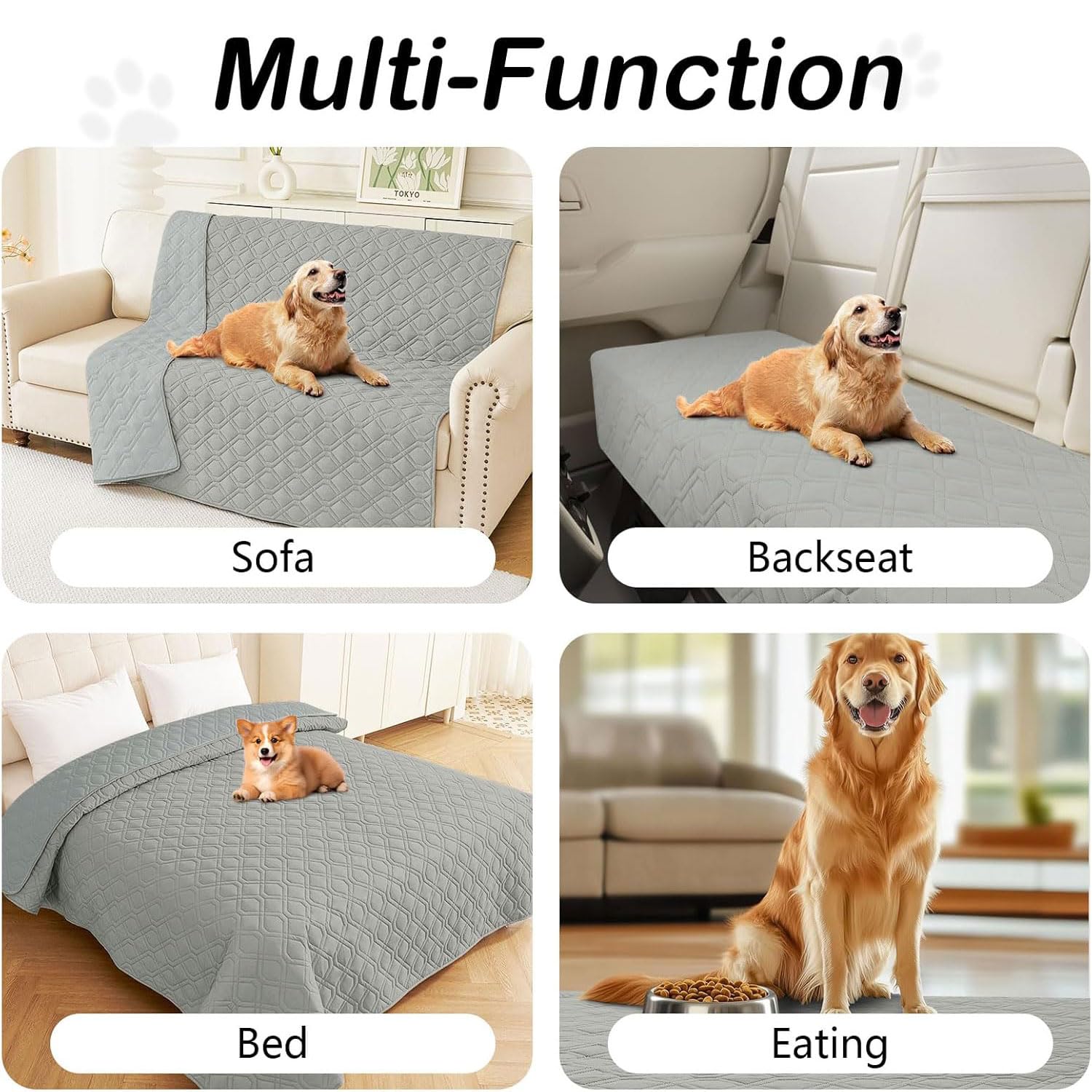 hyha Waterproof Dog Bed Blanket - Soft Pet Blanket & Sofa Cover for Dogs