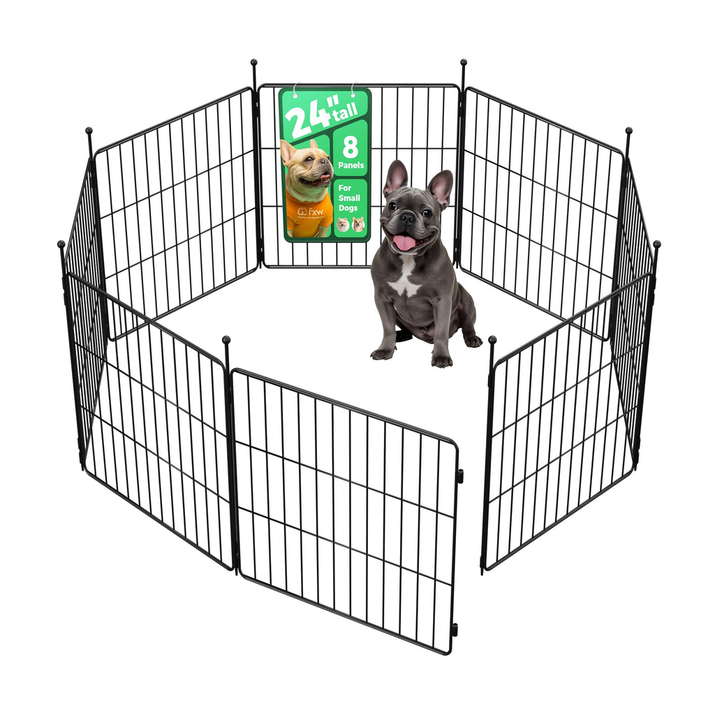 FXW MiniPaws Dog Playpen, Indoor, Yard & RV Camping, 24" H, 8 Panels