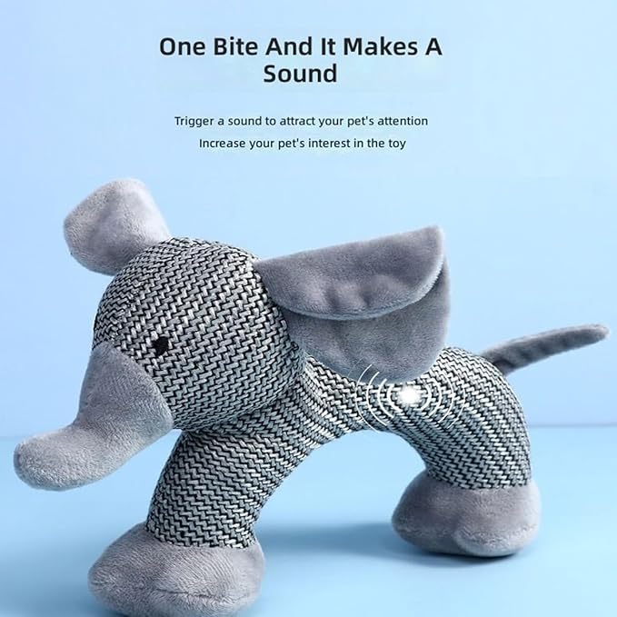 Xcho Linen Safari Companions Squeaky Dog Chew Animals Indestructible Dog Chew Toys Puppy Toys to Keep Them Busy for Small Medium Dogs Uitable for Indoor and Outdoor Throwing Play(Dog)