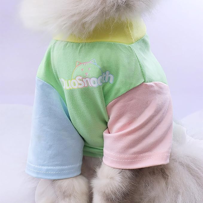 Custom Dog Shirt,Personalized Pet Apparel with Name Text Photo Image,Lightweight Breathable Puppy Kitten Cotton Vest for Small Medium Large Dogs Cats,Puppy Gift (Dopamine Green, X-Large)