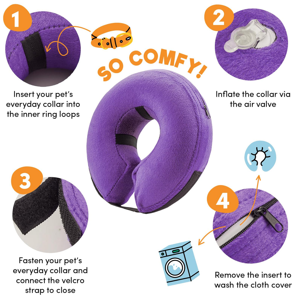 BENCMATE Inflatable Dog Cone Collar Alternative After Surgery Large