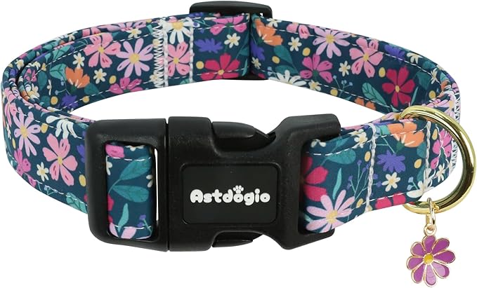 Astdogio Halloween Dog Collars, Fall Dog Collar for Dogs, Fun Multi-Color Pumpkin Dog Collars for Large Dogs, Adjustable Cotton Large Dog Collar Puppy Collar for Halloween & Thanksgiving — XS