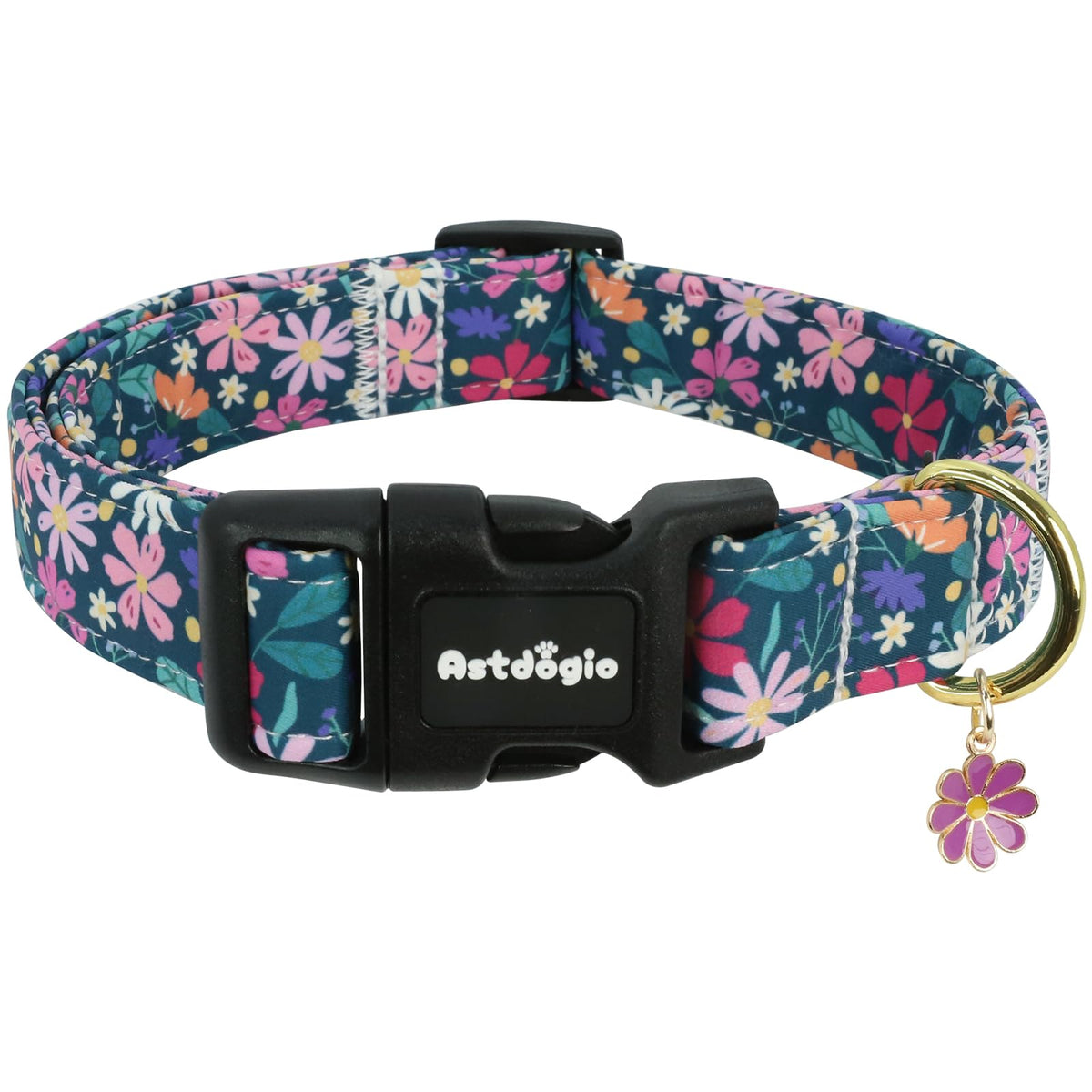 Astdogio Fall Dog Collar – Halloween & Thanksgiving Dog Collars for Medium Dogs – Soft & Comfortable Autumn Puppy Collar with Quick Release Buckle, Medium Dog Collars for Girl Boy Dogs-M