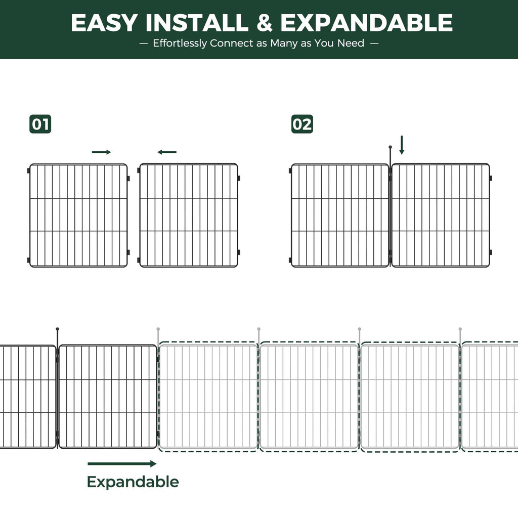 FXW MiniPaws Dog Playpen, Indoor, Yard & RV Camping, 32" H, 32 Panels