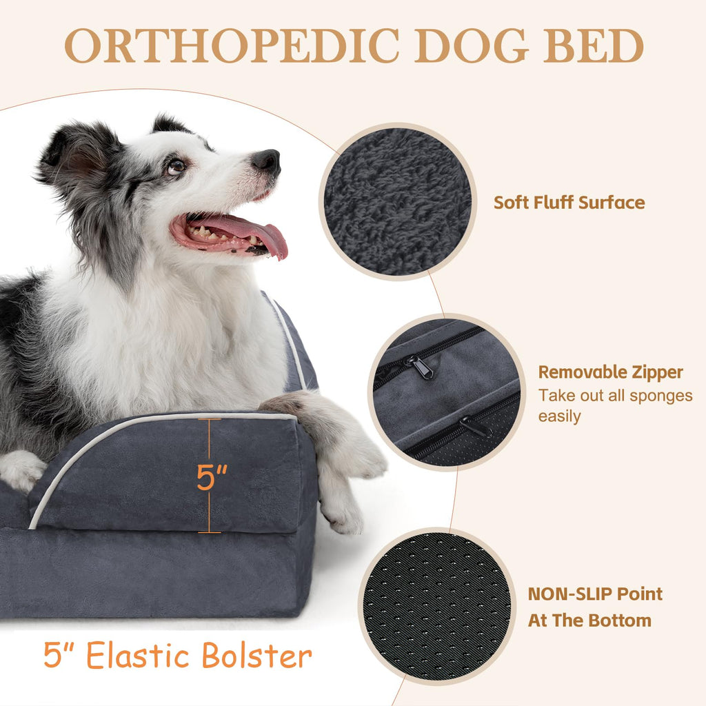 Comfort Expression Waterproof Orthopedic Dog Beds for Extra Large Dog