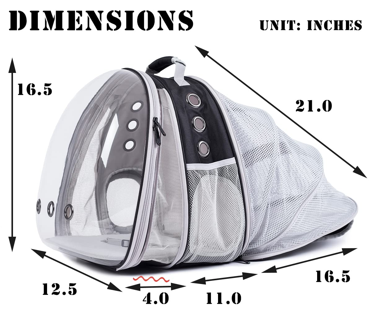 Dual Expandable Cat Backpack Carrier, Fit up to 20 lbs, Expandable Pet Carrier Backpack for Large Fat Cat and Small Puppy