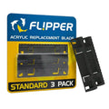 FL!PPER Magnetic Aquarium Cleaner - Acrylic Replacement Blades for Acrylic tanks Standard up to 1/2" - 3 Pack