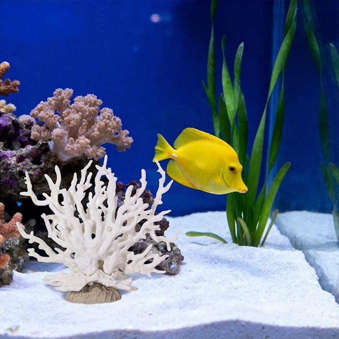 Xyembu Fish Tank Fake Coral, Artificial Aquarium Coral Ornament, Aquarium Decor Plastic Plant Small, Multi-Purpose Simulation Water Grass, Faux Aquariums Ornament