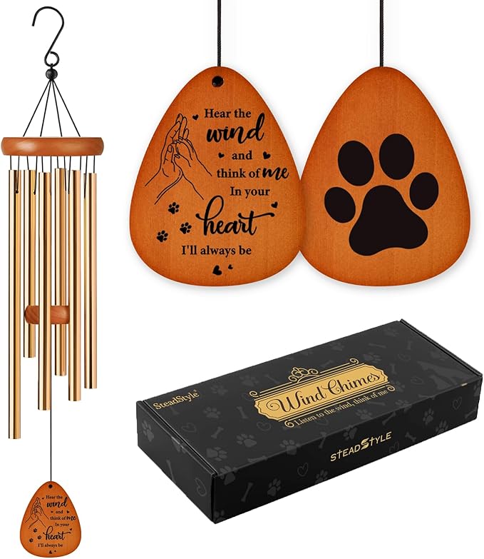 SteadStyle Pet Memorial Gifts for Dogs, Dog Memorial Wind Chimes