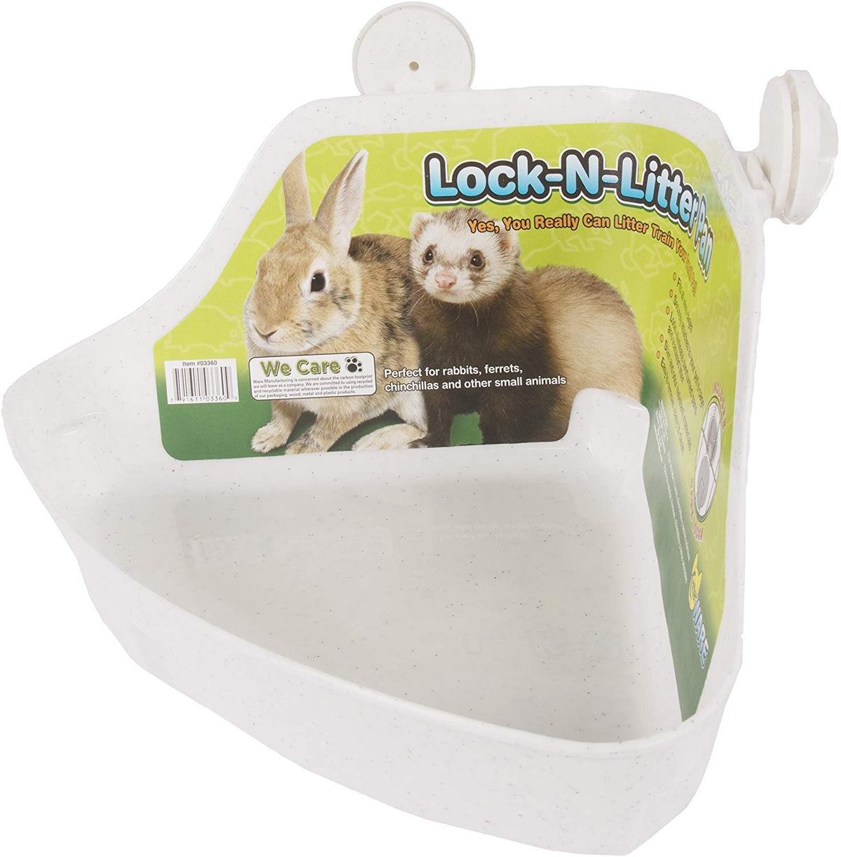 Ware Manufacturing (2 Pack) Plastic Lock-N-Litter Pan for Small Pets - Size Regular