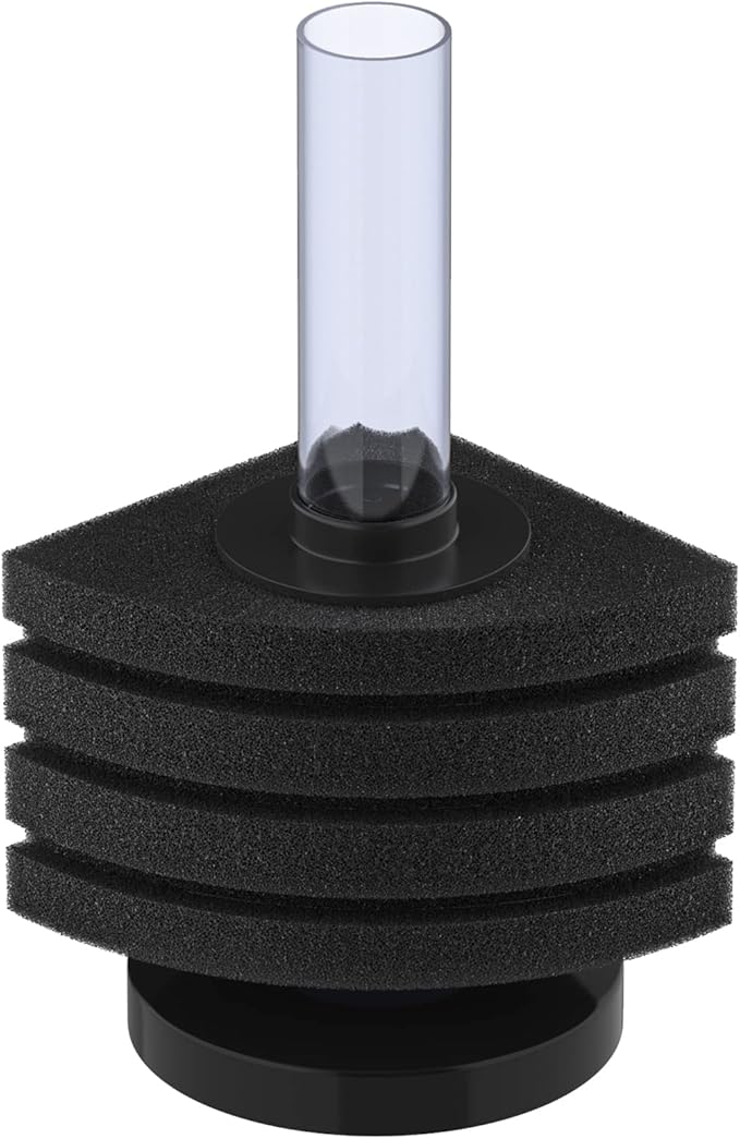 Pawfly Corner Sponge Filter Nano Quiet Betta Fry Shrimp and Small Fish Bio Foam Filter for Tiny Aquariums and Fish Tanks up to 10 Gallons (Air Pump Not Included)