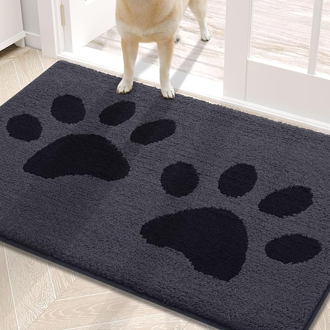 Buganda Dog Door Mat for Muddy Paws 47x24, Absorbent Doormat for Inside — 30.0"l X 20.0"w X 0.6"th