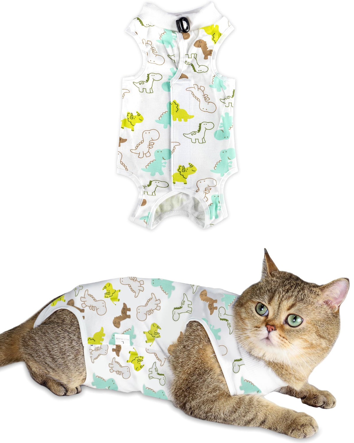 ANWA 2 Pack Cat Recovery Suit Female, Breathable Cat Surgery Recovery Suits