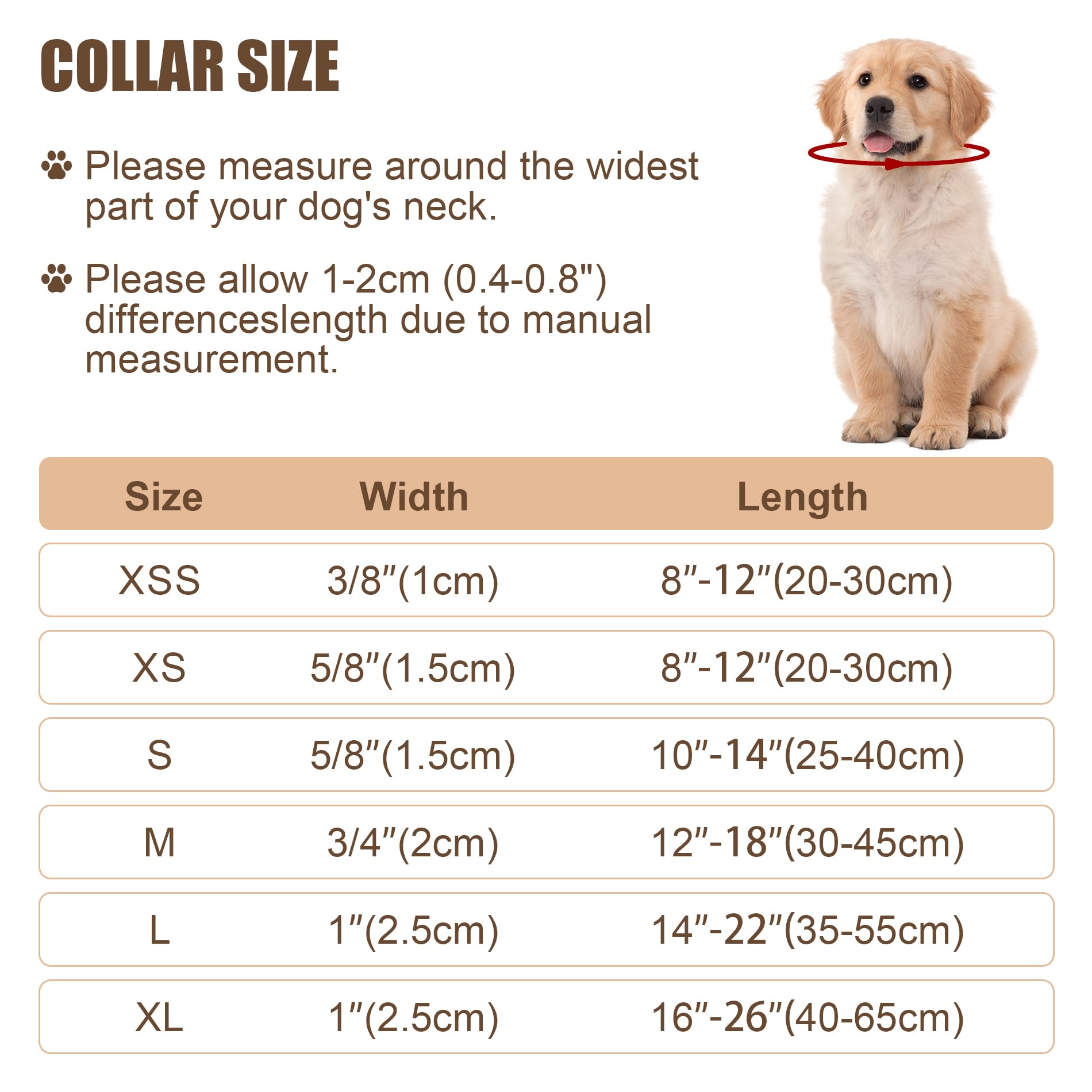 Reflective Dog Collar with Buckle Adjustable Safety Nylon Collars for Small Medium Large Dogs, Light Pink L