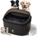 HOLAPAW Dog Water Fountain for Large Dogs, 2.1Gal/8L Dog Water Bowl Dispenser, No Spill Automatic Pet Water Fountain for Dogs Cats Multiple Pets with Ultra Quiet Pump, 3 Filter Replacement, Black