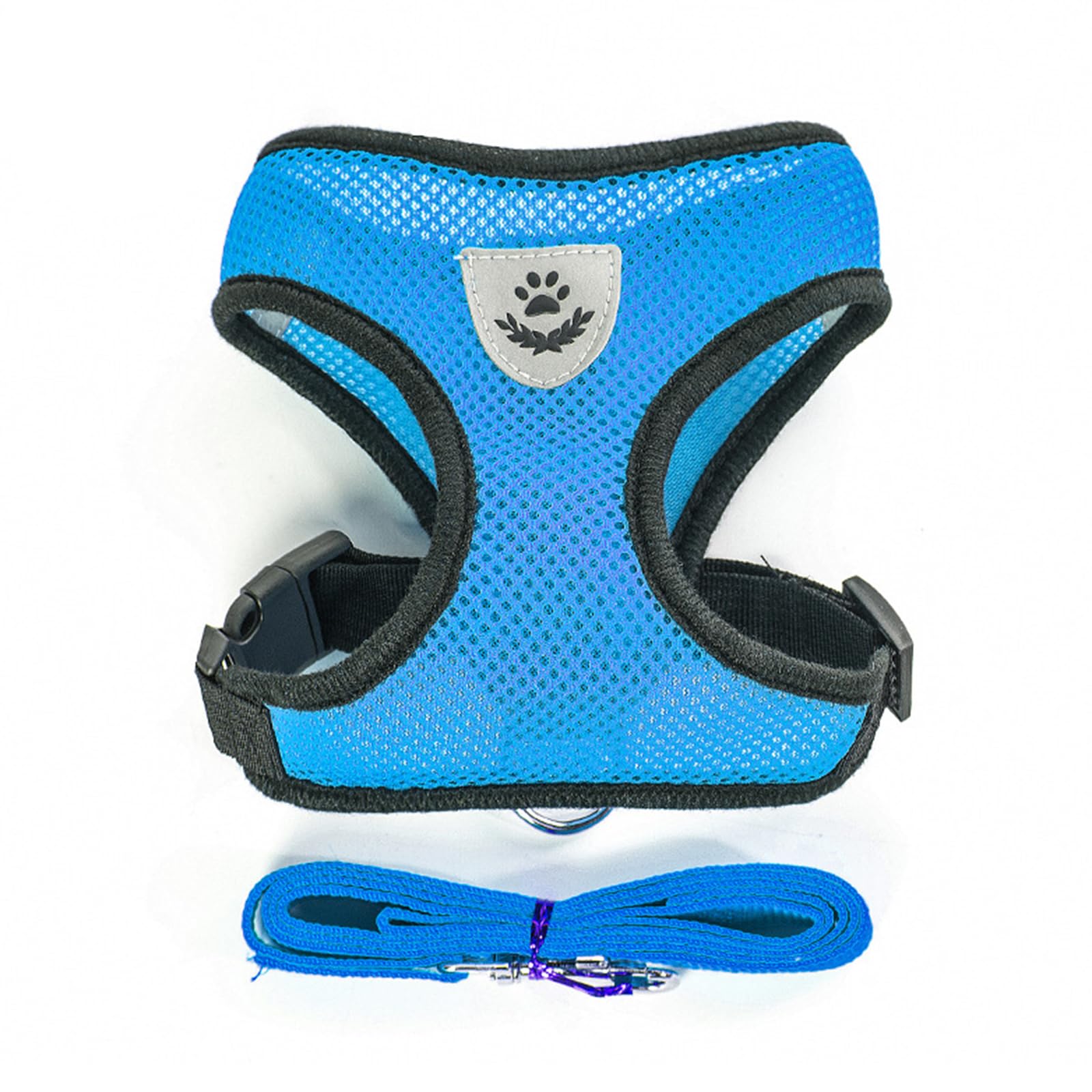 shudyear Summer cat Chest Harness and Leash, Anti-Escape Adjustable Soft mesh cat Leash and Chest Harness Set for All Types of Cats cat Vests(Size XL, Sky Blue)