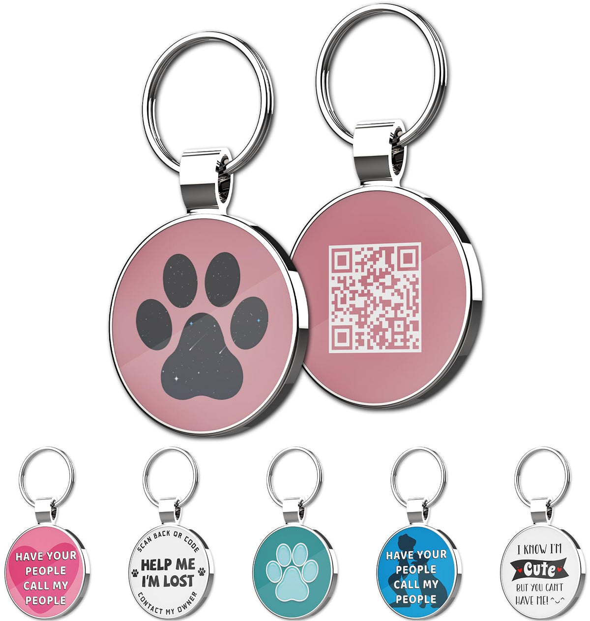 MYLUCKYTAG QR Code Dog Tags - Scan for Instant Pet Location Alert Email