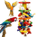 unimaxlink Bird Toys for Parrots, Parakeet Toys Natural Woode Parrot Toy for Large Medium Parrots Bird Shredding Chew Toy for Macaw, Cockatoos, Cockatiels,Budgie