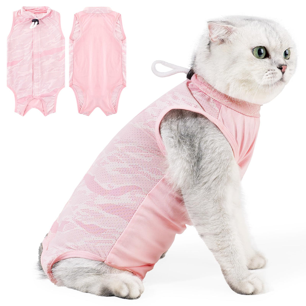 Coppthinktu Cat Recovery Suit Cat Onesie After Surgery for Abdominal Wounds