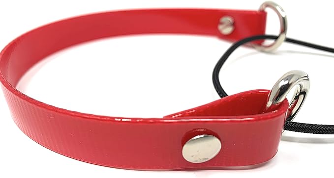 Sparky Pet Co Surefit 3/4" Bungee Dog Collar, Waterproof Biothane E-Collar Replacement Strap with Nexus Wheel Lock, Fits Garmin, Dogtra, SportDOG & Educator (Red)