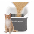 Cat Litter Sifter - SiftEase Litter Box Sifting, Fast & Easy Scoop Free Cleaner, Large Sifter with Bin for Longer Lasting Litter (Dark Grey)